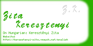 zita keresztenyi business card